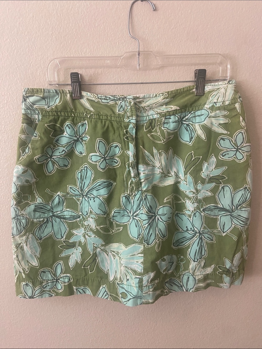 Skorts Cherokee Green and Teal Floral 100% Cotton